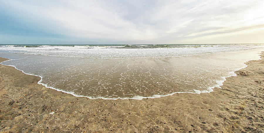 Receding Wave at Atlantic Beach North Carolina Photograph by Bob Decker