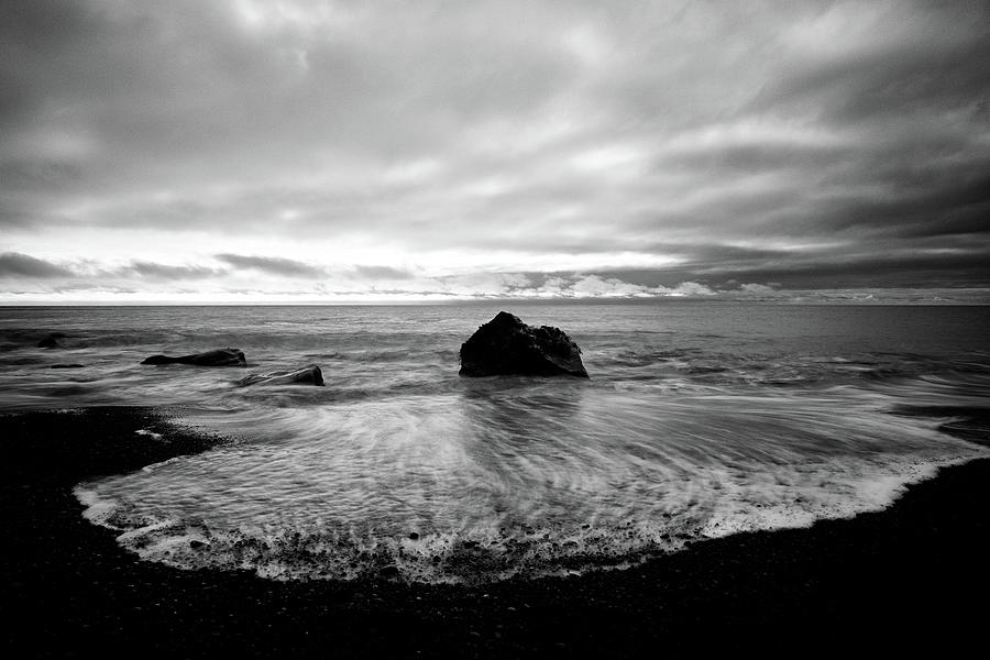 Receding wave I - Vik, Iceland Photograph by George Vlachos
