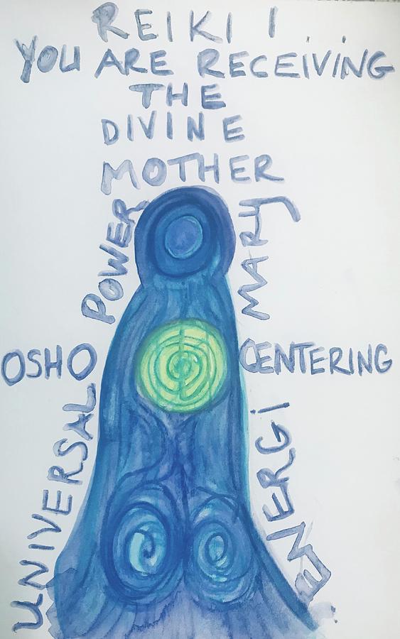 Receive Mother Mary Energi Healing Painting by Kat Kem Art