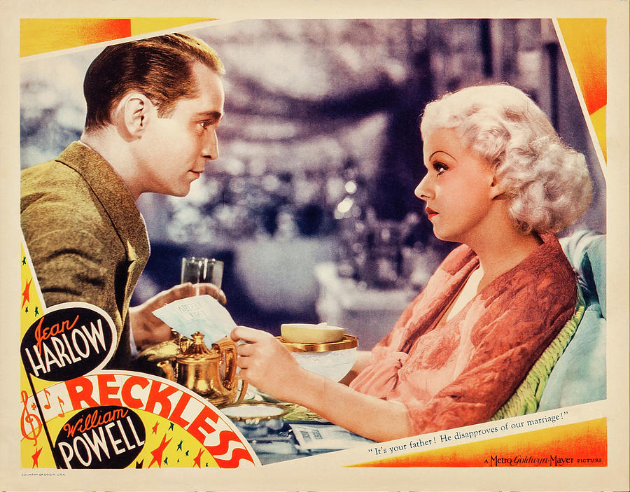 Reckless 2, with Jean Harlow and William Powell Mixed Media by Movie World Posters