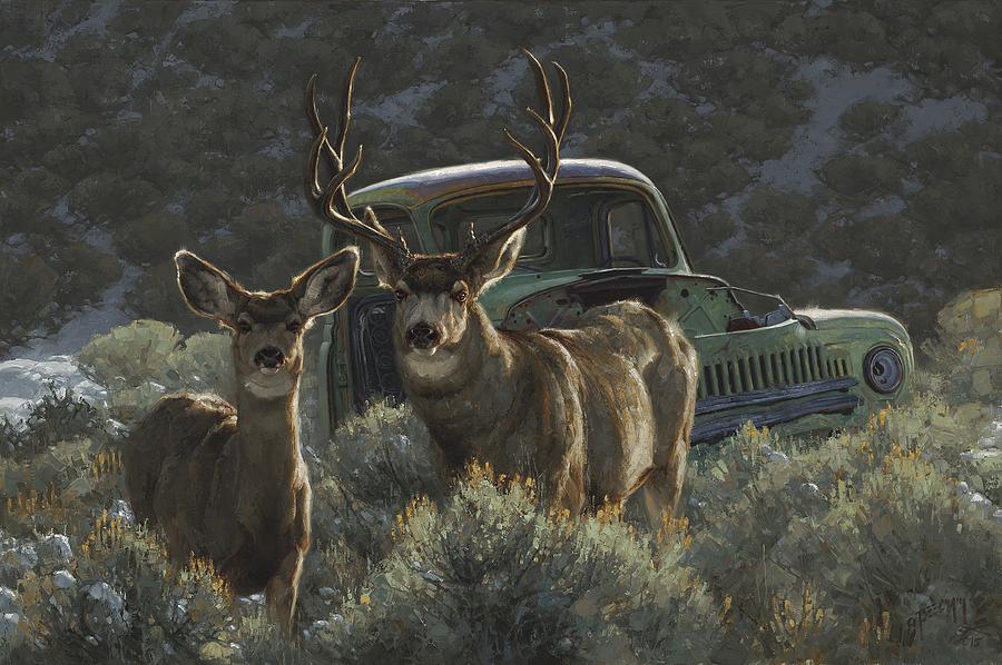 Deer Painting - Reclamation by Greg Beecham