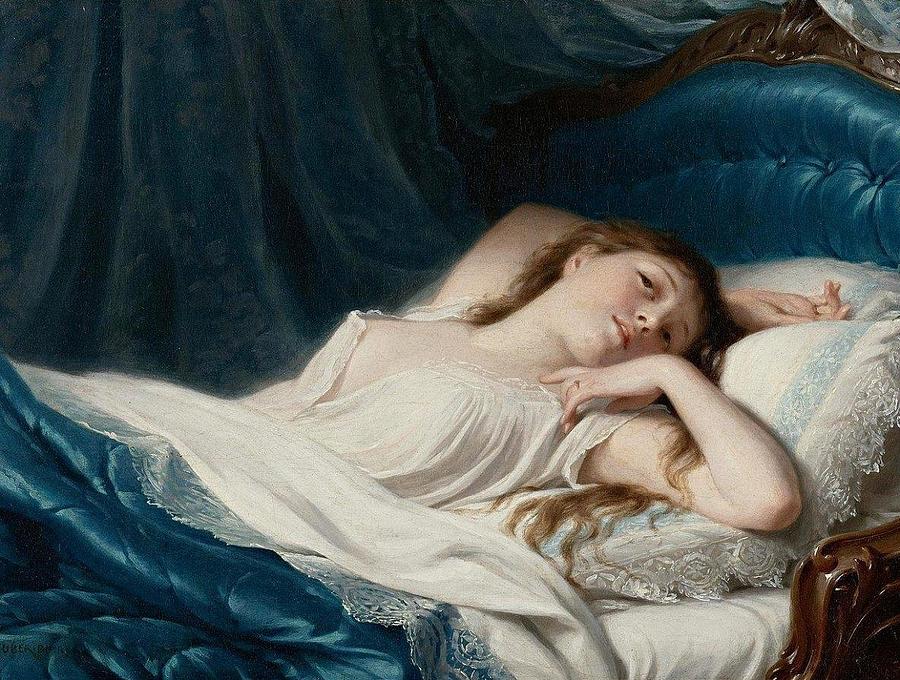 Reclining Beauty Painting by Fritz Zuber-Buhler | Fine Art America