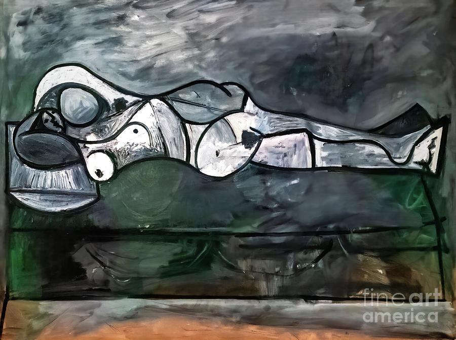 Reclining Nude by Pablo Picasso 1944 Painting by Pablo Picasso