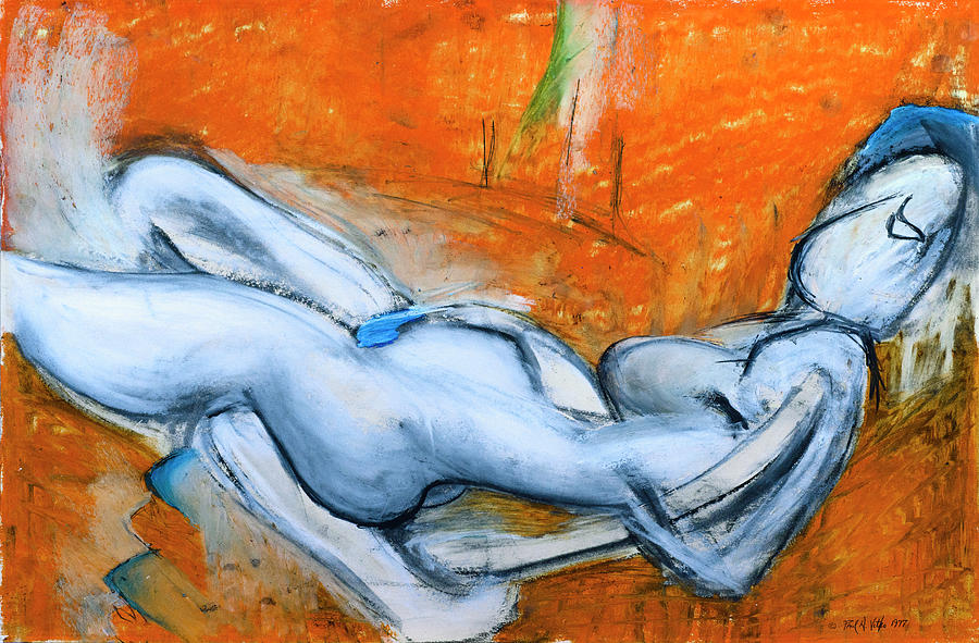 Reclining Nude Drawing by Paul Vitko