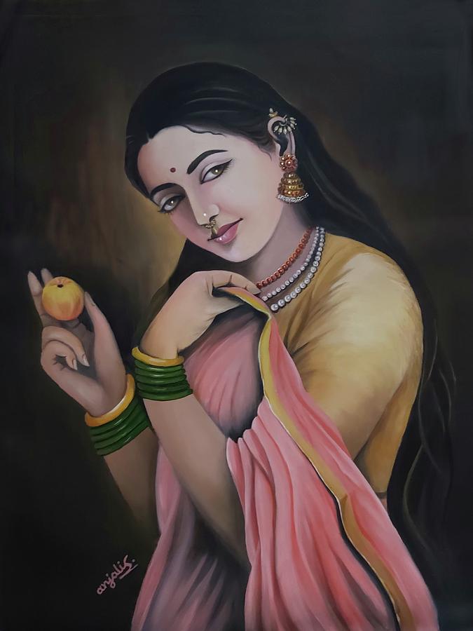 Recreation Of Raja Ravi Verma Painting Painting