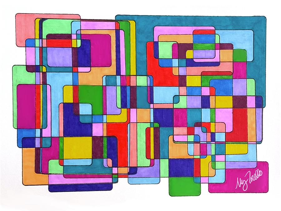 Rectangles Painting by Megan Torello