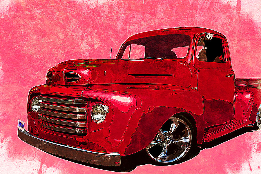 Red 49 Ford Photograph By Curtis Bryce - Fine Art America