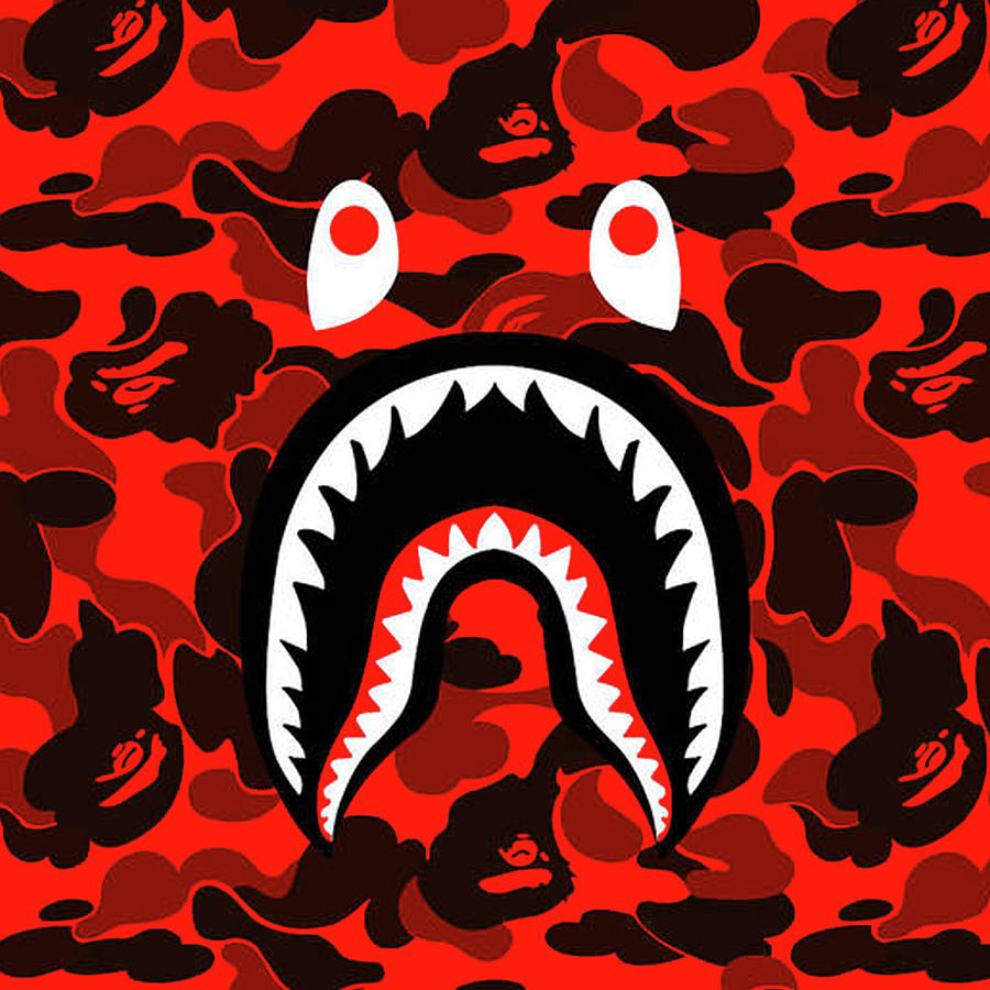 Red A Bathing Ape Digital Art by Kian Koss - Fine Art America