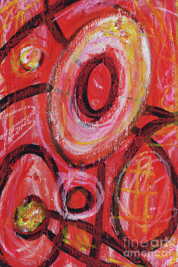 Red Abstract 3. Non Objective Art. Painting by Amy E Fraser