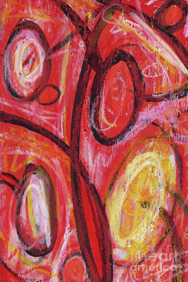 Red Abstract 7. Non Objective Art. Painting by Amy E Fraser