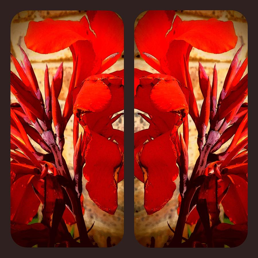 Red Abstract Collage Digital Art by Loraine Yaffe