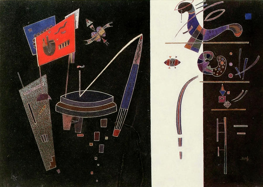 Red Accent 1943 Painting by Wassily Kandinsky