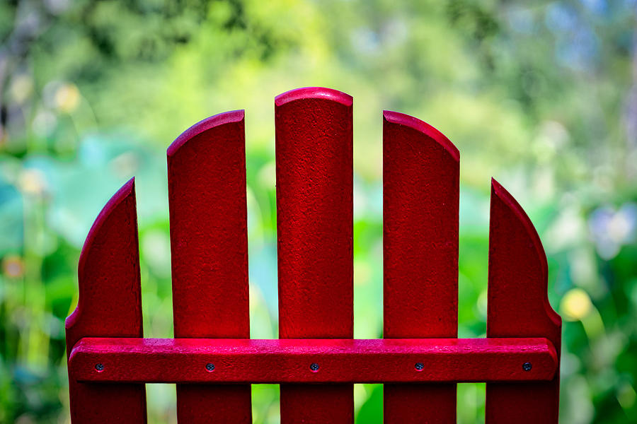 Red Adirondack Chair Photograph by Stuart Litoff