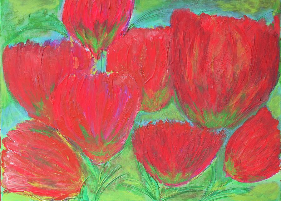 Tulip Pastel - Red all over by Nancy Kurtz