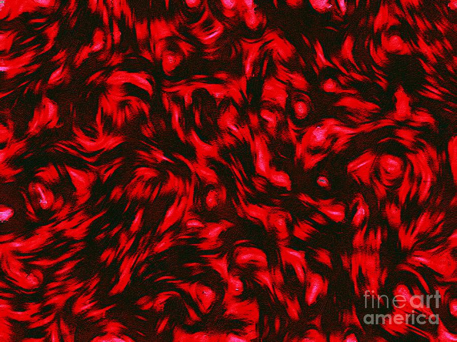 Red and Black Brushstroke Mashup  Digital Art by Douglas Brown
