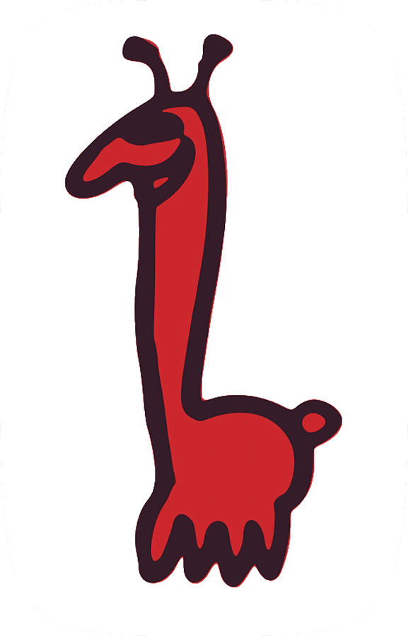 Red and black Cartoon animal Great for kids Painting by White Palmer