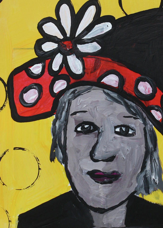Altered Book Mixed Media - Red and Black Hat with White Flower by Janyce Boynton Altered Book Mixed Media - Red and Black Hat with White Flower by Janyce Boynton