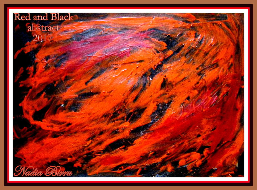 Red and Black Painting by Nadia Birru
