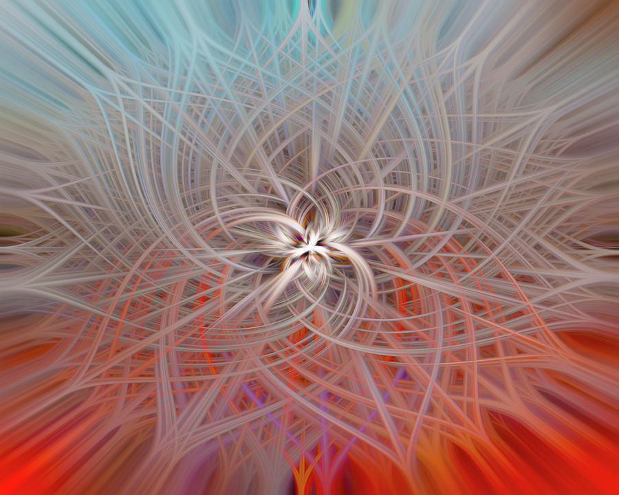 Red and Blue Twirl Abstract I Digital Art by Charles Floyd