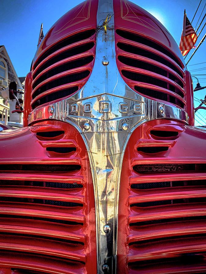 Red and Chrome truck Photograph by Jim Feldman