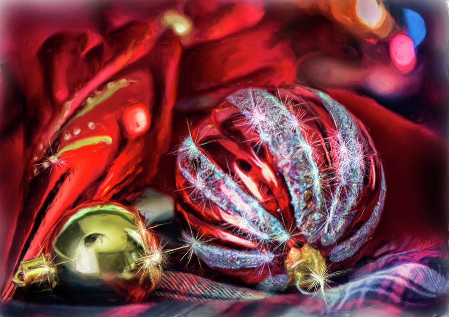 Red and Gold Christmas Ornaments Photograph by Cordia Murphy