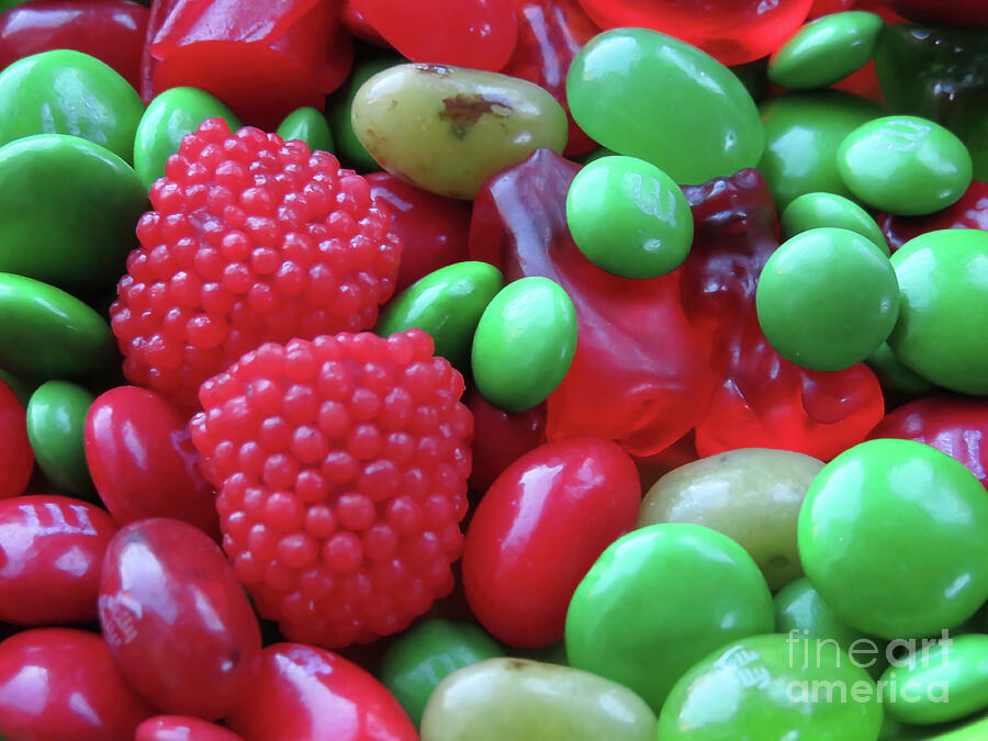 Candy Digital Art - Red and Green Candy by Elisabeth Lucas