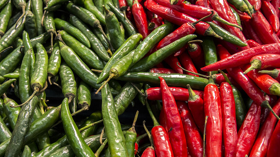 Red and green peppers Photograph by Fajrul Islam