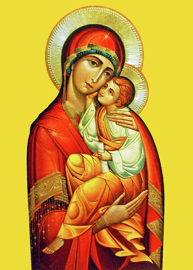 Red and Orange Holy Family Photograph by Munir Alawi