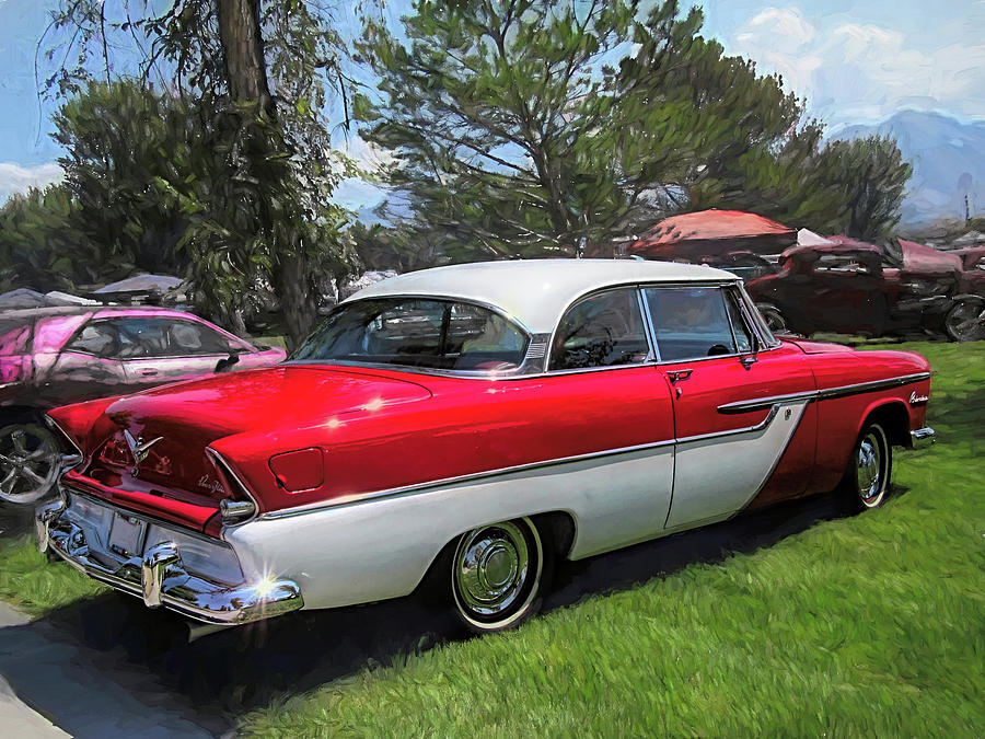 Red and White 1955 Plymouth Belvedere Photograph by DK Digital