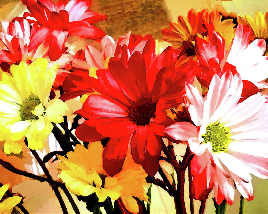 Flower Photograph - Red and Yellow Bouquet by Timothy Bulone