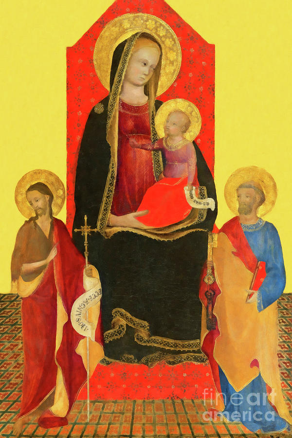 Red and Yellow Holy Family Photograph by Munir Alawi