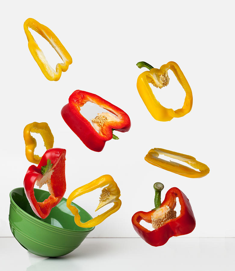 Red and Yellow peppers Photograph by Photography by Deb Snelson