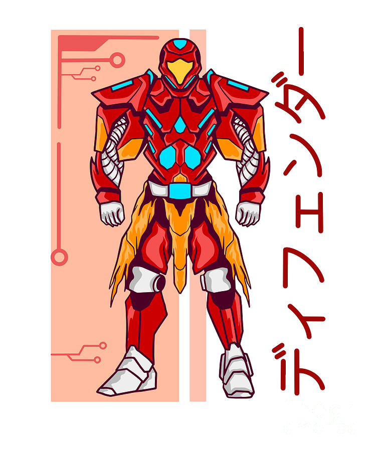 Red Anime Mecha Robot Suit, Cartoon Technology Digital Art by Amusing  DesignCo - Pixels