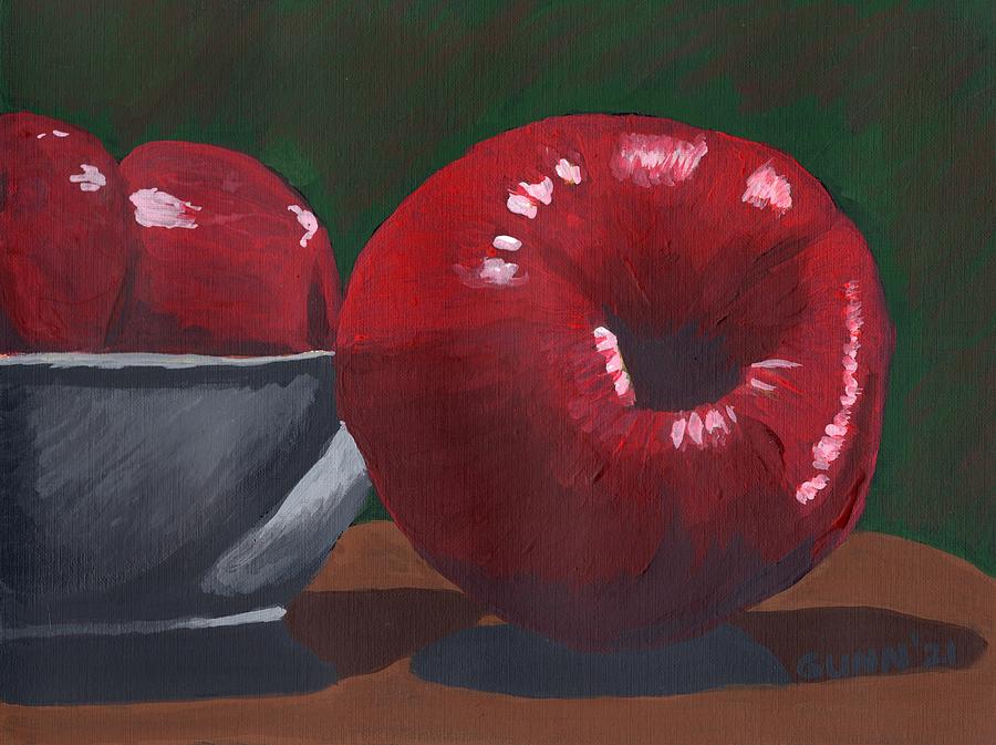 Red Apples1 Painting by Katrina Gunn