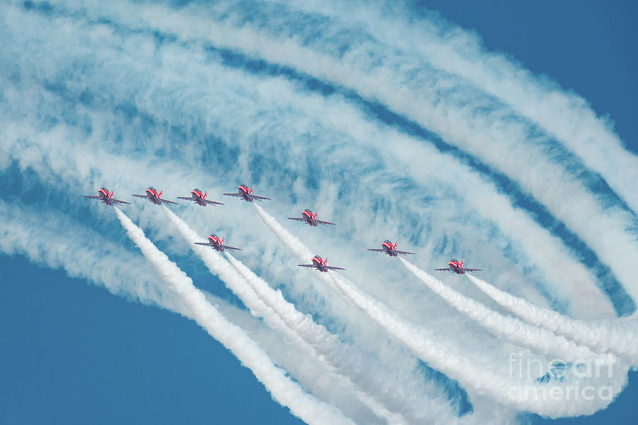 Red Arrows Blackpool #3 Photograph by Stephen Cheatley - Pixels