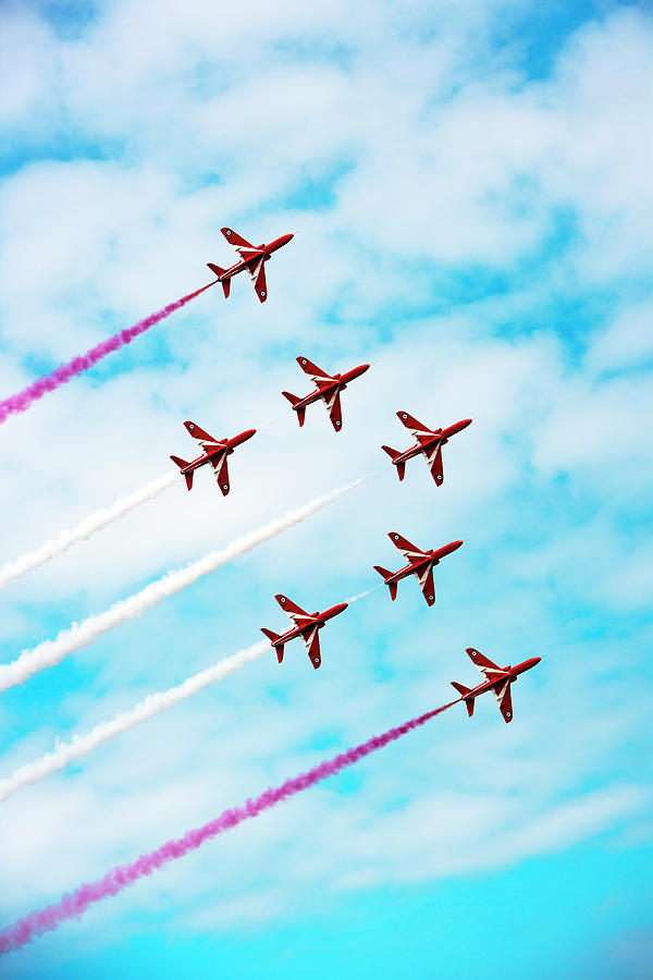 Red Arrows Display Team Photograph by Paul Thompson