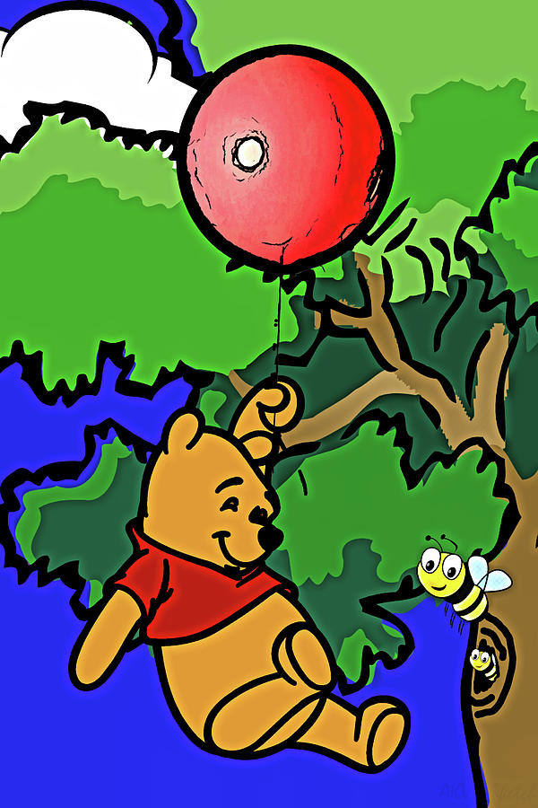 Red Balloon and the Honey Tree Digital Art by John Haldane