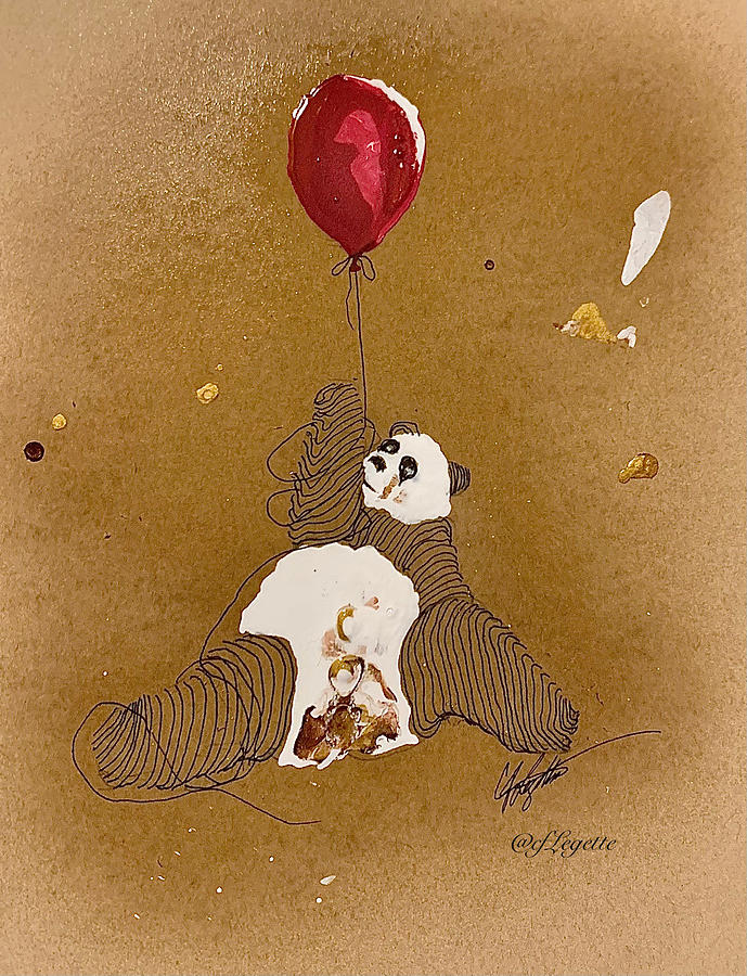 Red Balloon Motivation Drawing by C F Legette