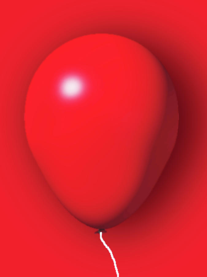 Red Balloon Painting by Tony Rubino