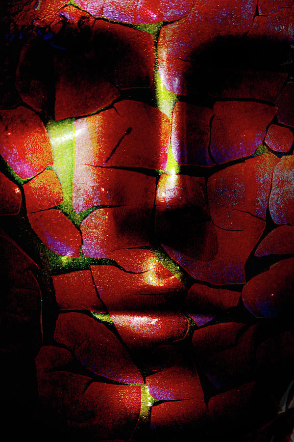 Red Bark Visage Digital Art by Marie Jamieson