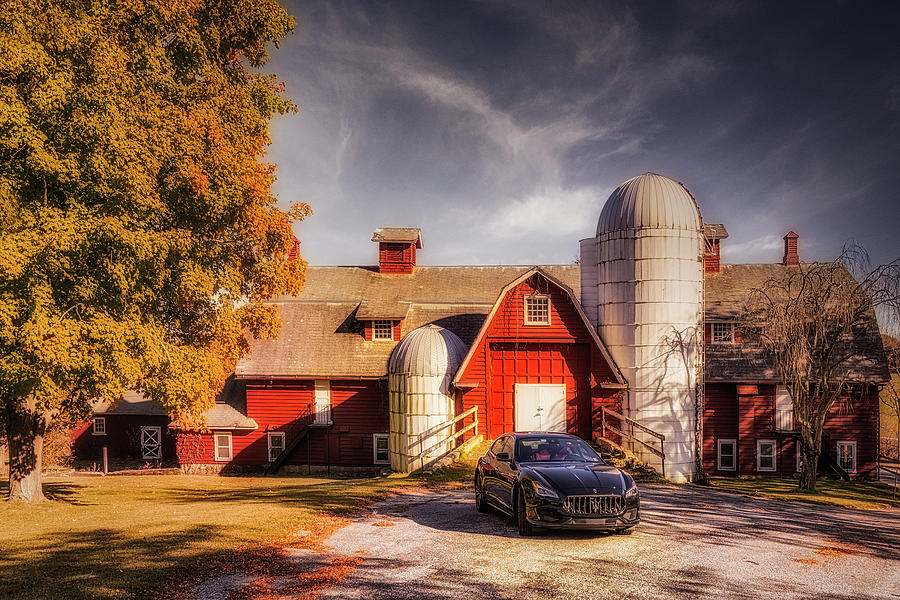 Red Barn and Silo Photograph by Susan Candelario
