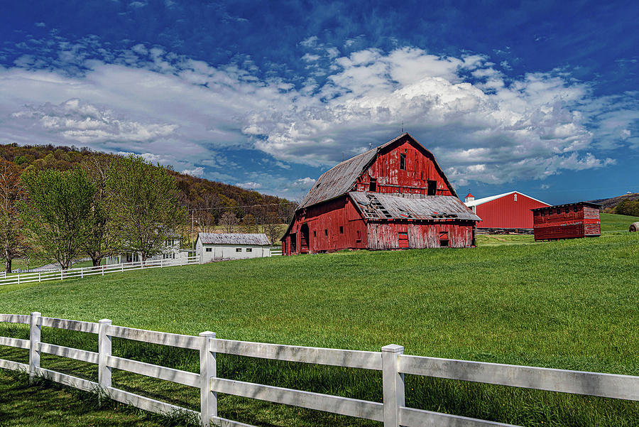 Red Barn at Zenith Photograph by Bob Bell