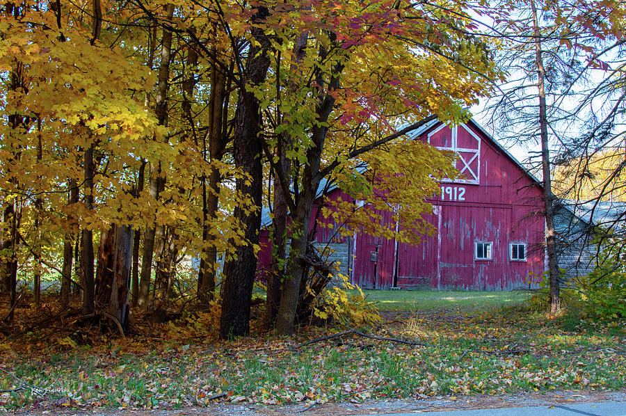 Red Barn Autumn Photograph by Ken Figurski