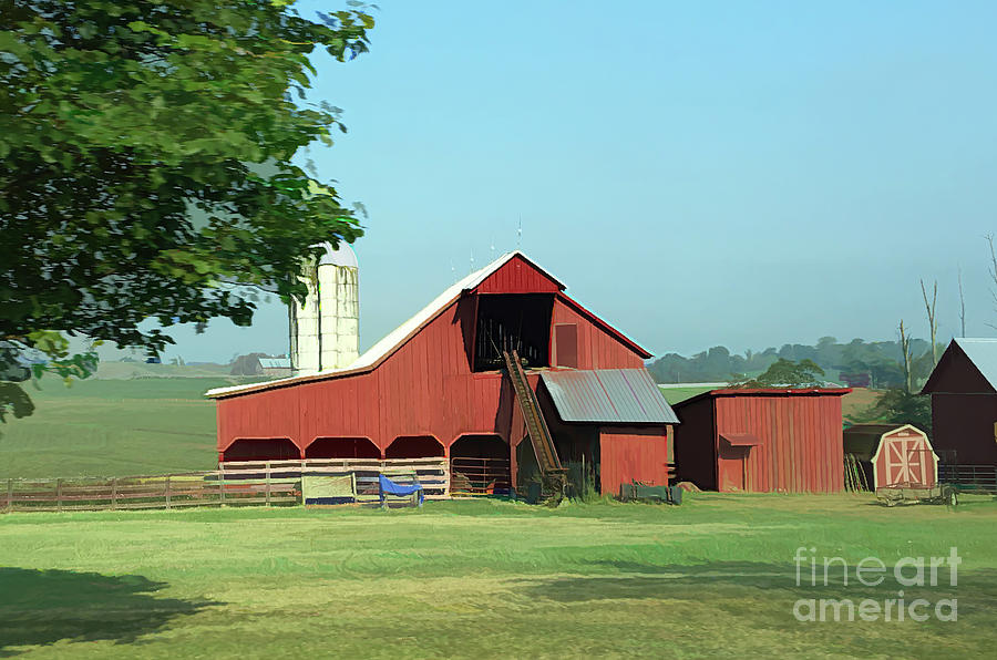 Red Barn - Country Living Photograph by Kerri Farley