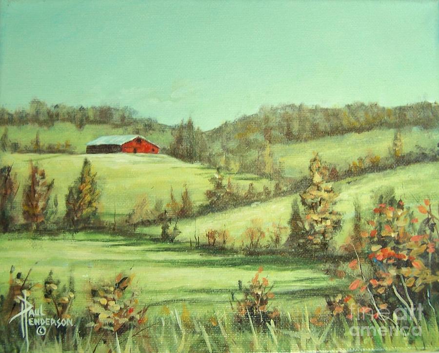 Red Barn Country Painting