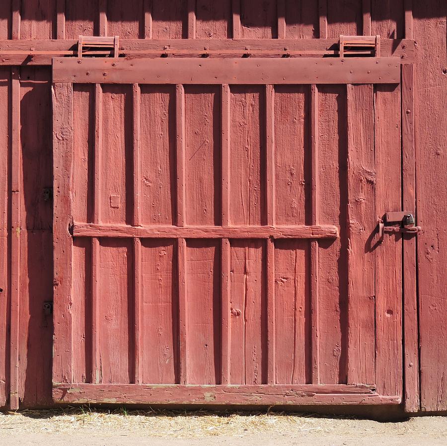 Red Barn Door Photograph by Bill Tomsa