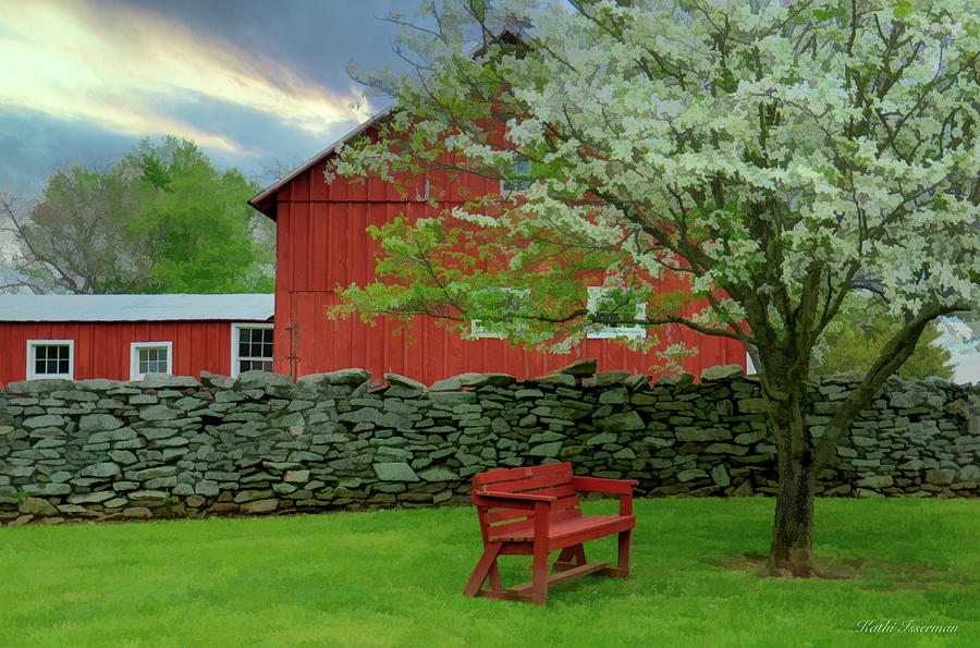 Red Barn in Spring Photograph by Kathi Isserman