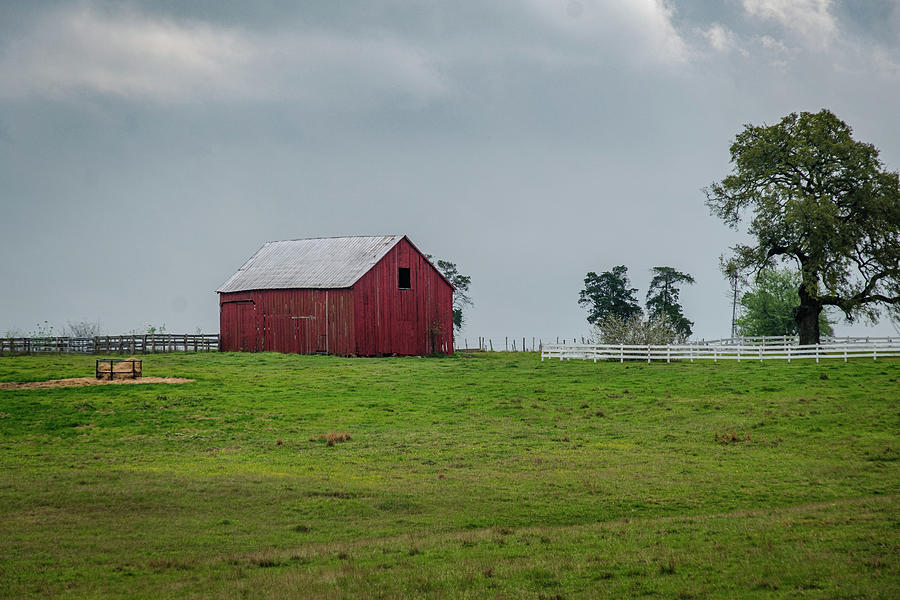 Red Barn Spring Day Photograph by Johnny Boyd