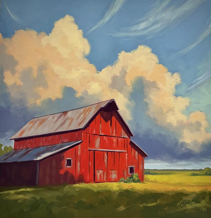 Red Barn Summer Painting by Michael Boehl Red Barn Summer Painting by Michael Boehl