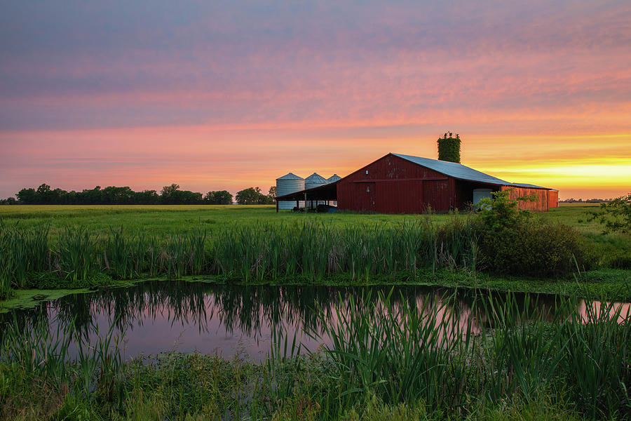 Red Barn Sunset Photograph by Clay Guthrie